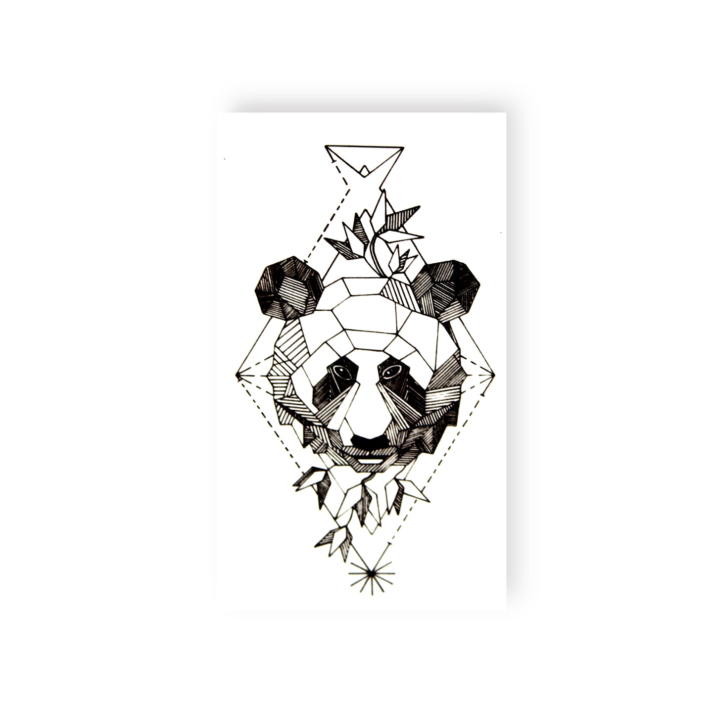Geometric panda (AT-077) - Tattooshka USA