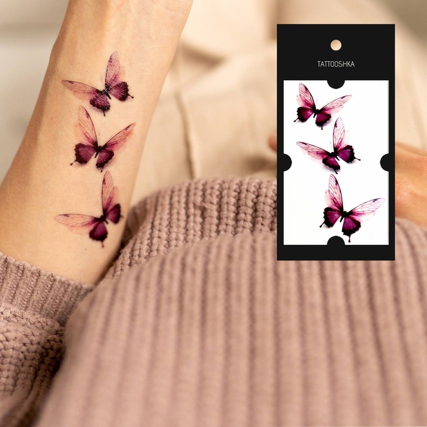 Butterflies (AT-114) - Tattooshka USA