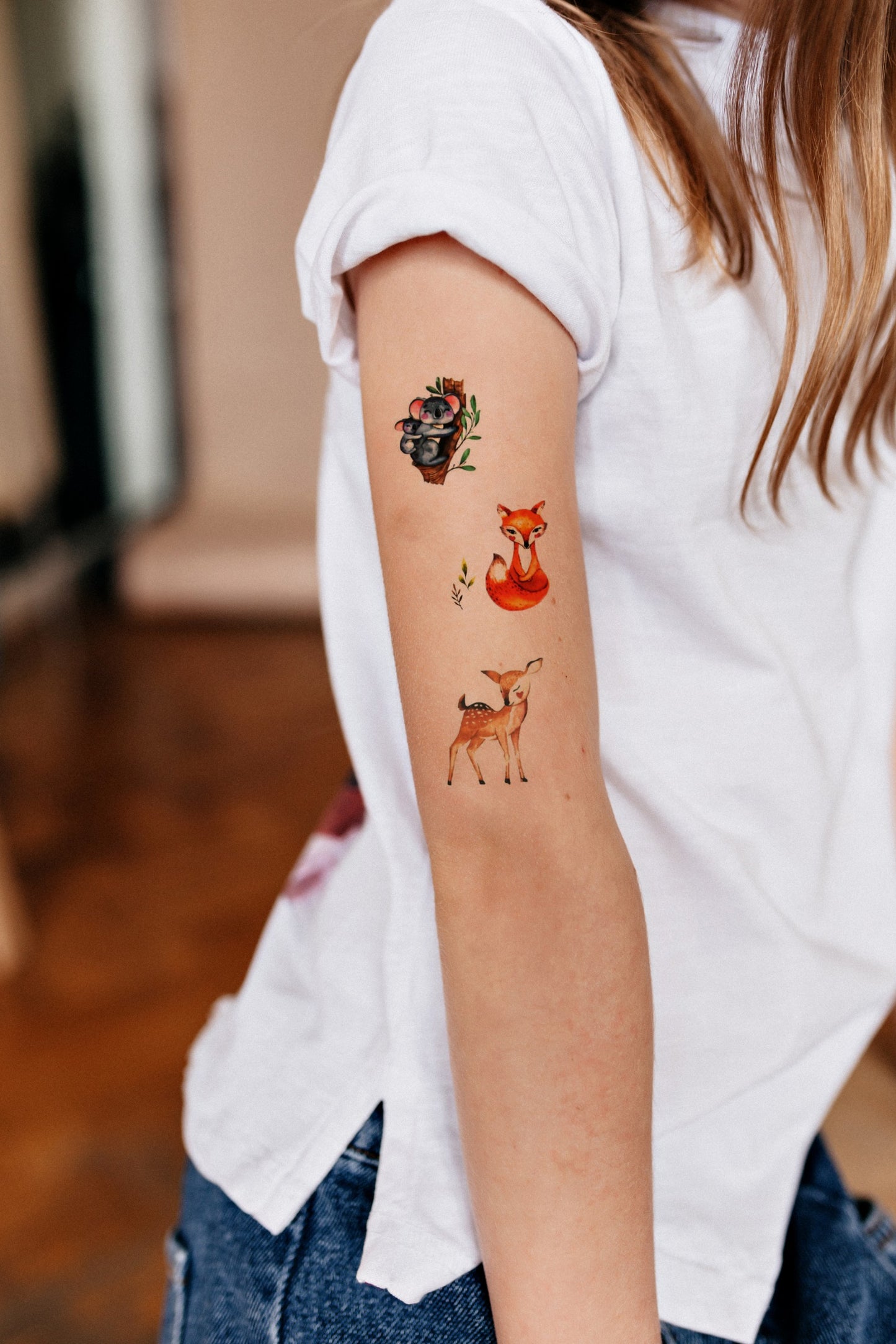 Koala and seven animals (GA-301) - Tattooshka USA