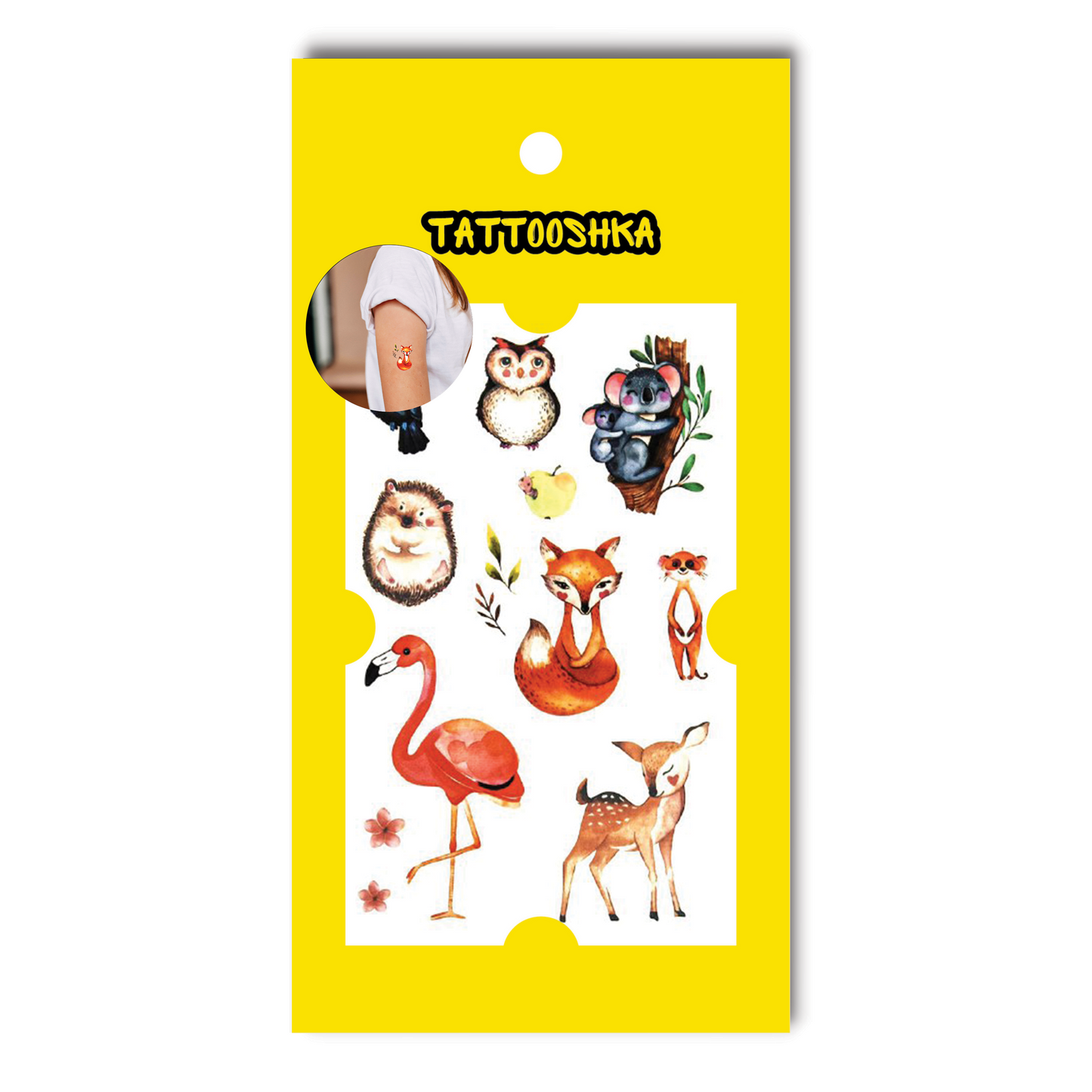 Koala and seven animals (GA-301) - Tattooshka USA