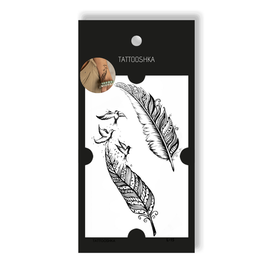 Feathers and birds (L-15) - Tattooshka USA
