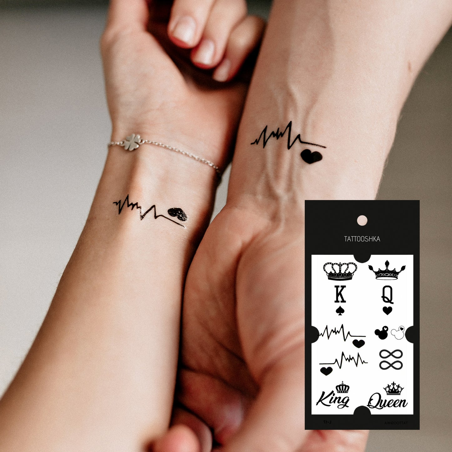 Couples tattoo (L-17) - Tattooshka USA