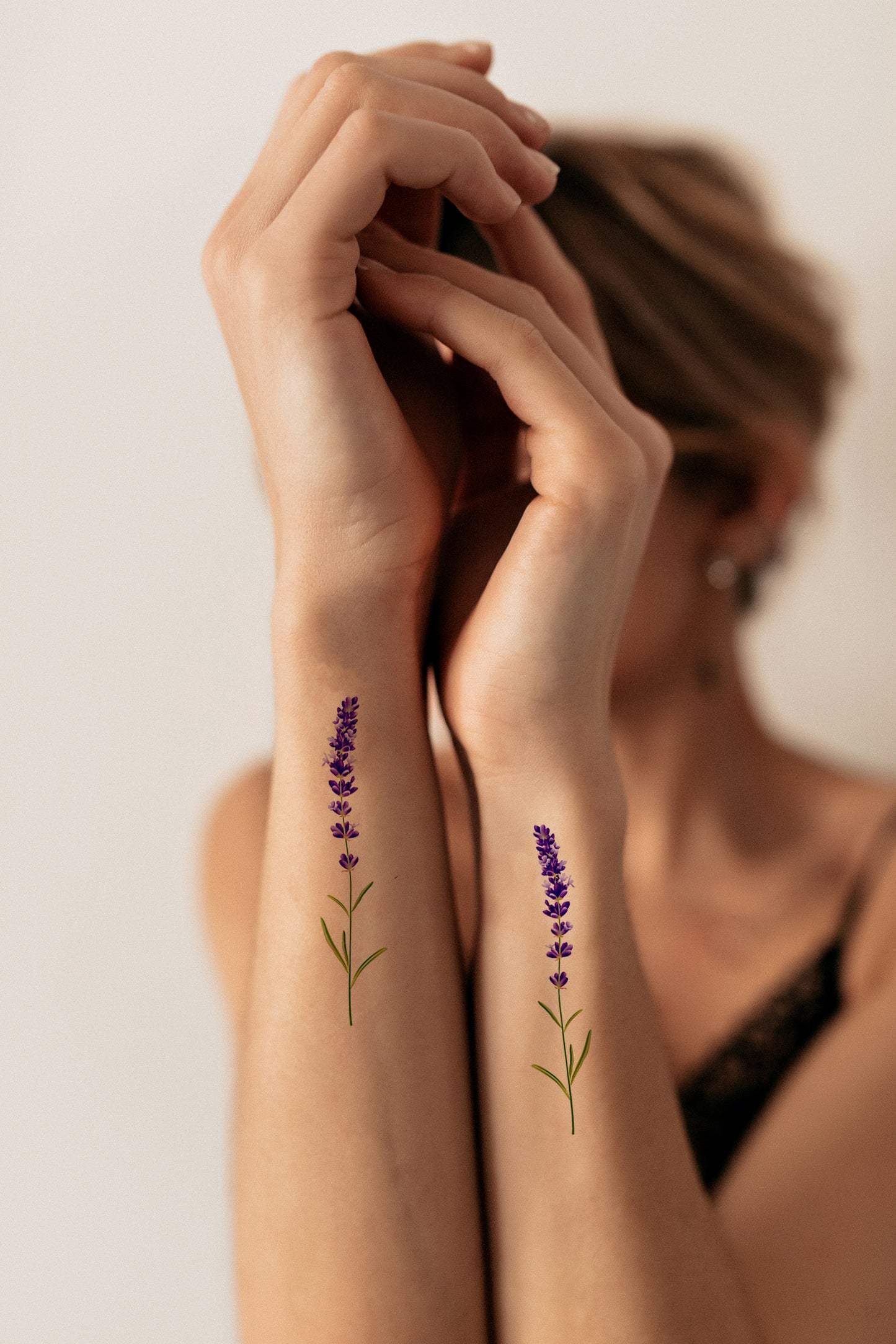 Lavender and a butterfly (L-20) - Tattooshka USA