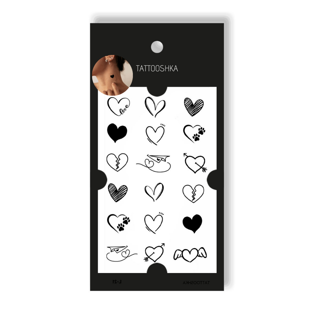 Hearts (L-21) - Tattooshka USA