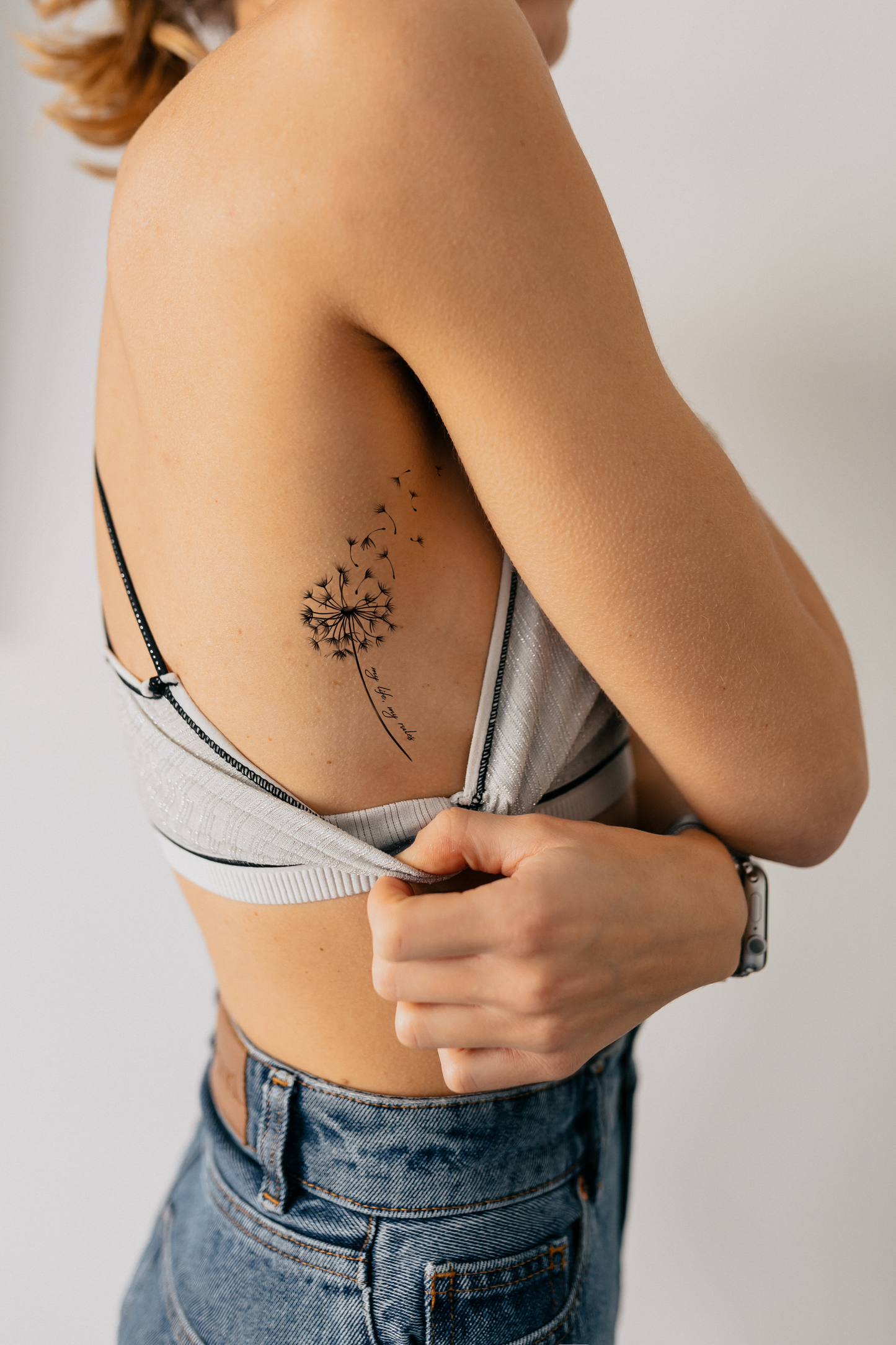 Dandelions with a phrase (L-67) - Tattooshka USA