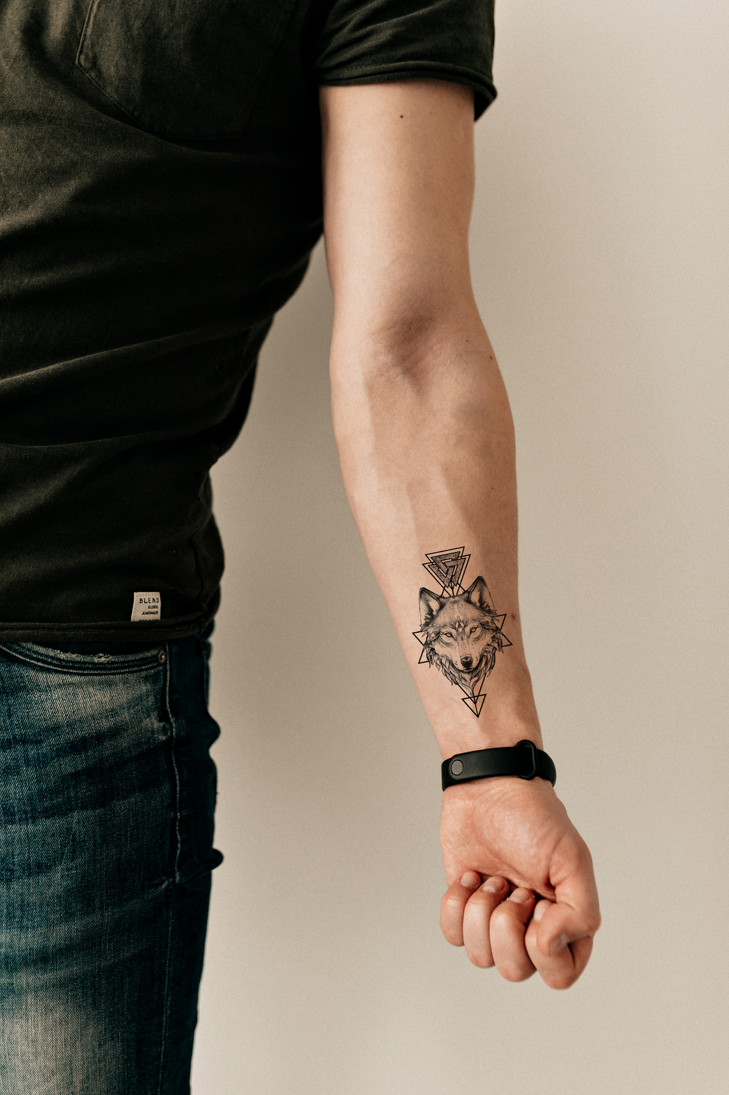 Graphical Wolf (L-69) - Tattooshka USA