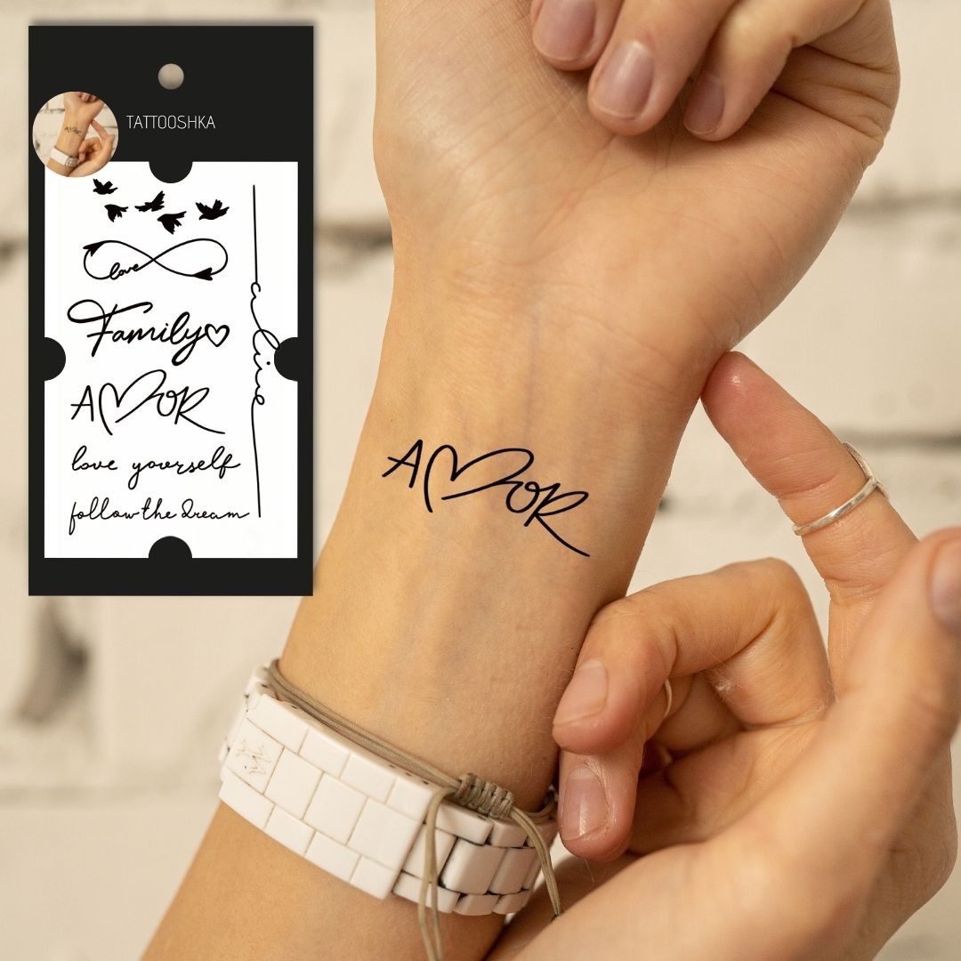 Amor with birds (L-74) - Tattooshka USA