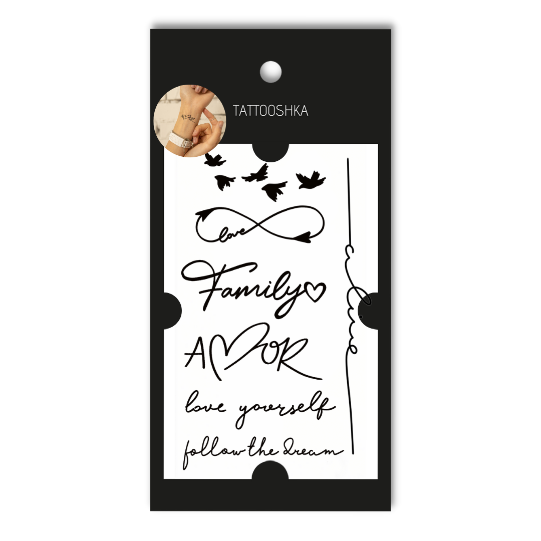 Amor with birds (L-74) - Tattooshka USA