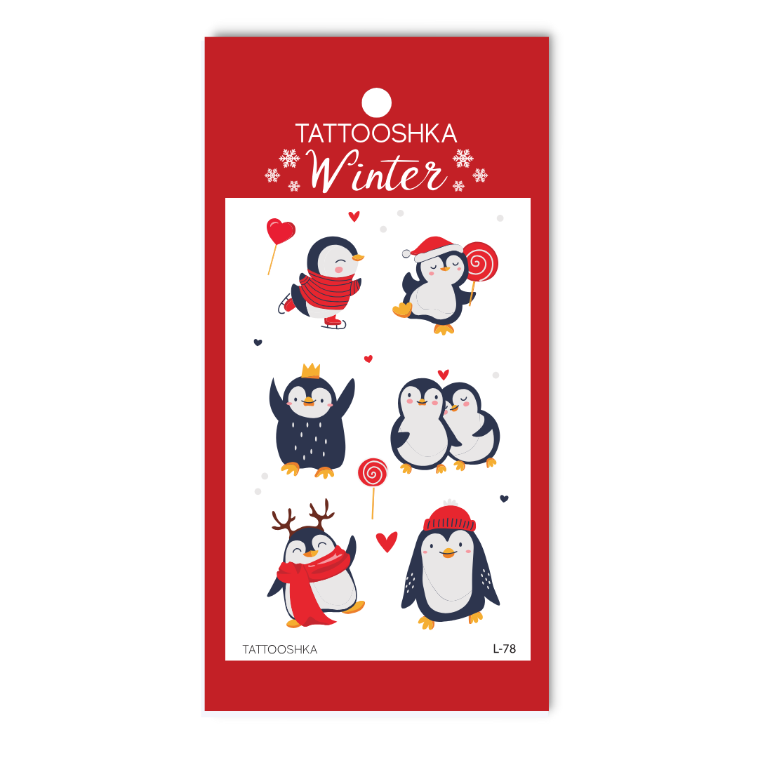 Funny penguins (L-78) - Tattooshka USA