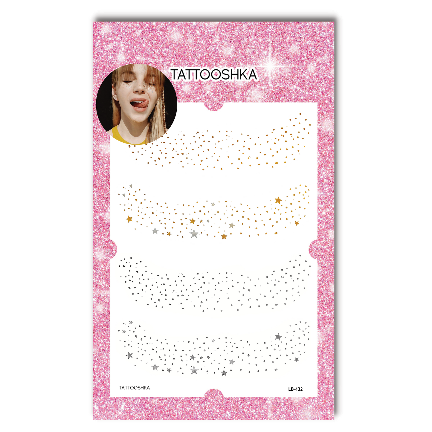 Silver and gold freckles (LB-132) - Tattooshka USA