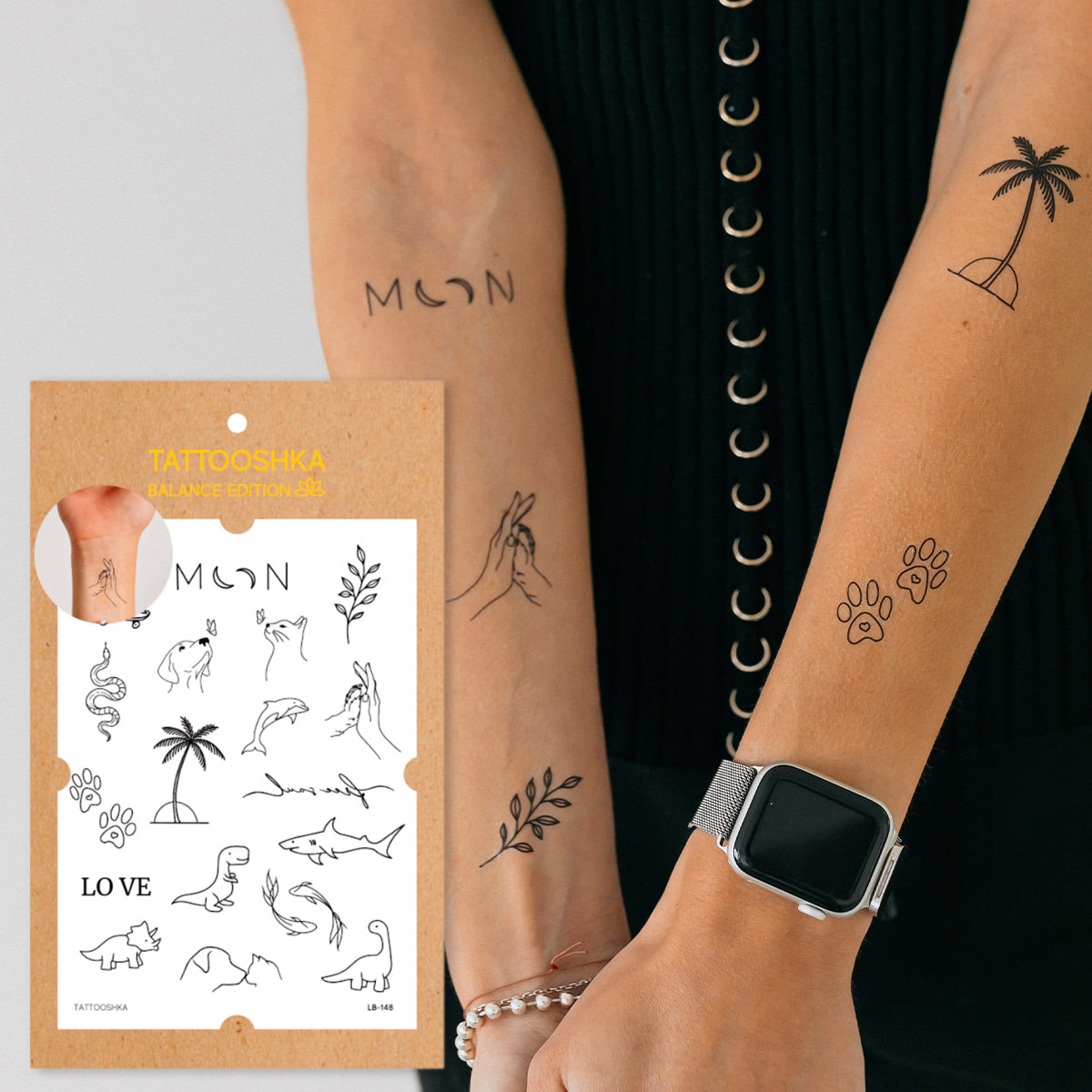 Animals and dinosaurs mini (LB-148) - Tattooshka USA