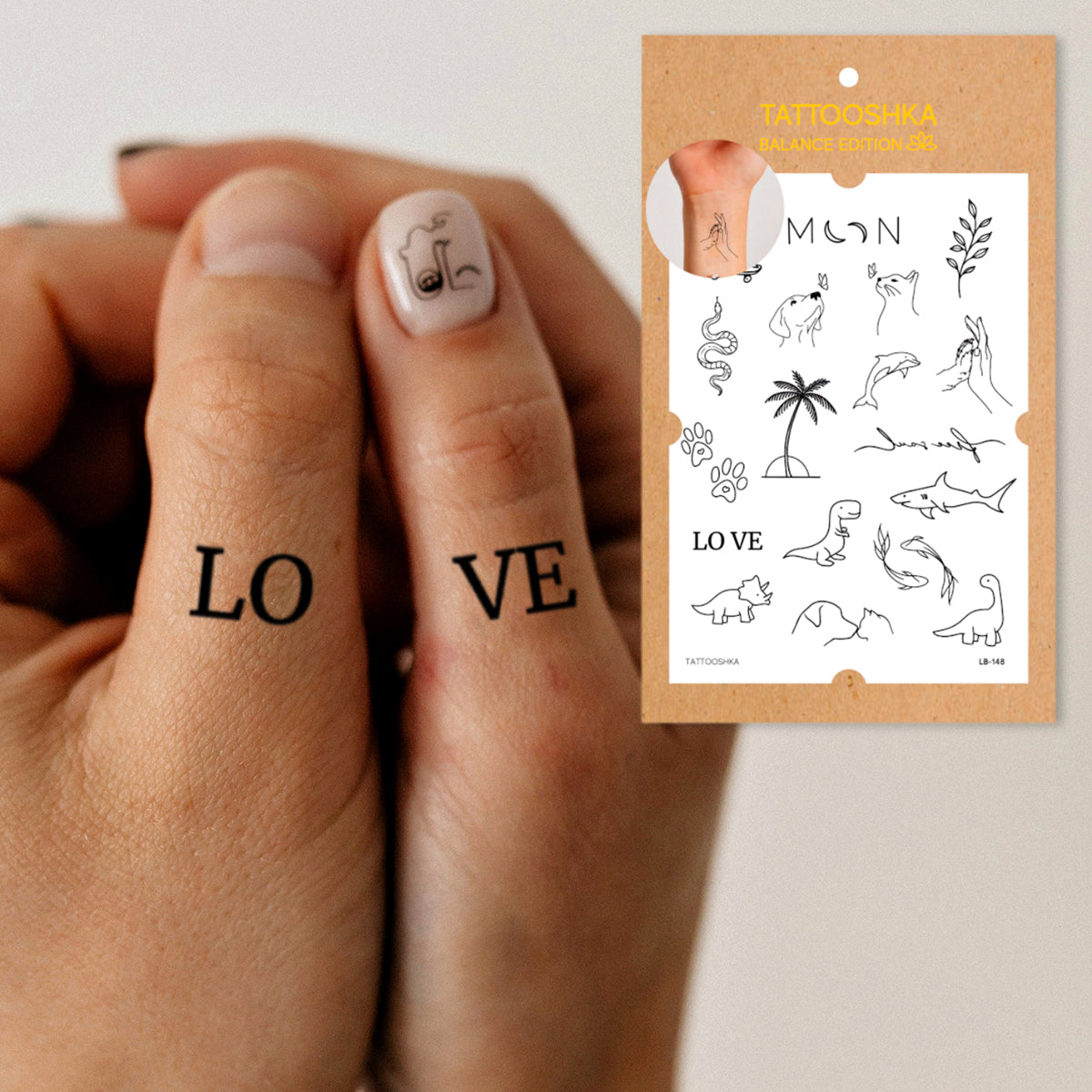 Animals and dinosaurs mini (LB-148) - Tattooshka USA