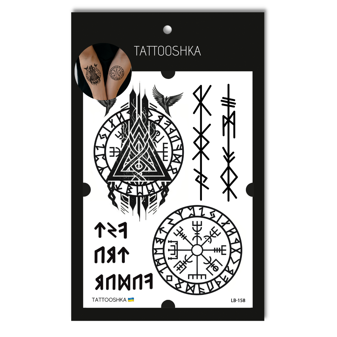 Runes and patterns (LB-158) - Tattooshka USA