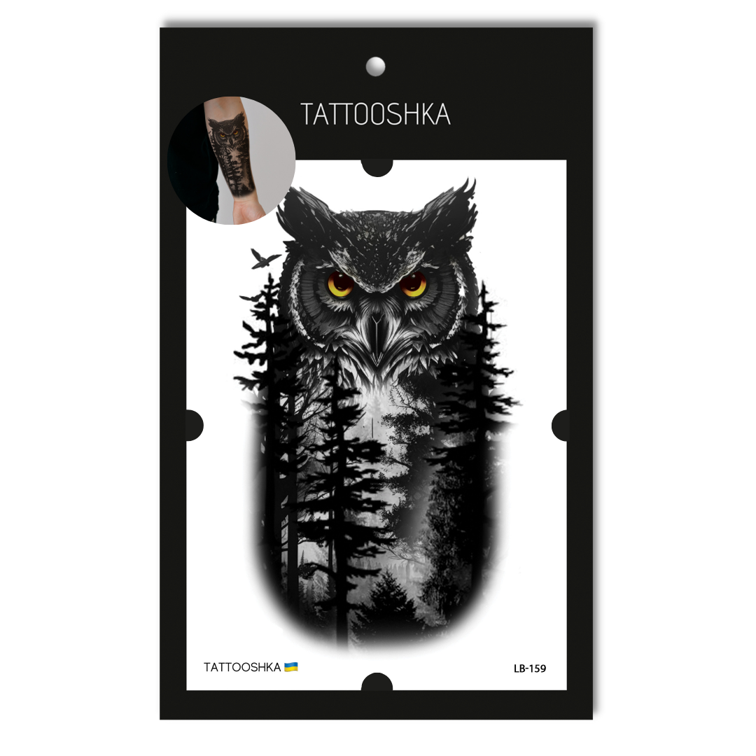 Owl in the forest (LB-159) - Tattooshka USA