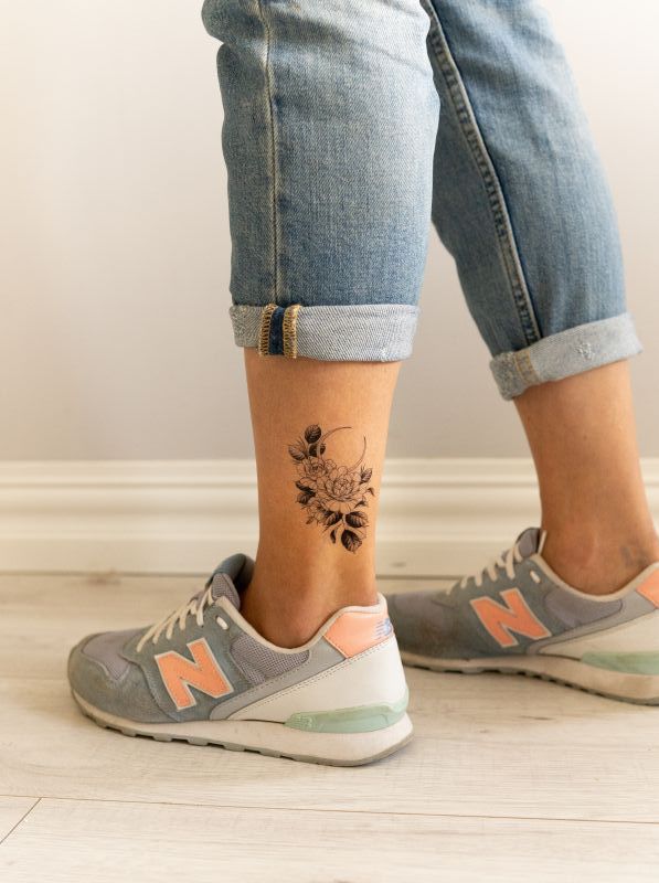 Snake with flowers (LH-308) - Tattooshka USA