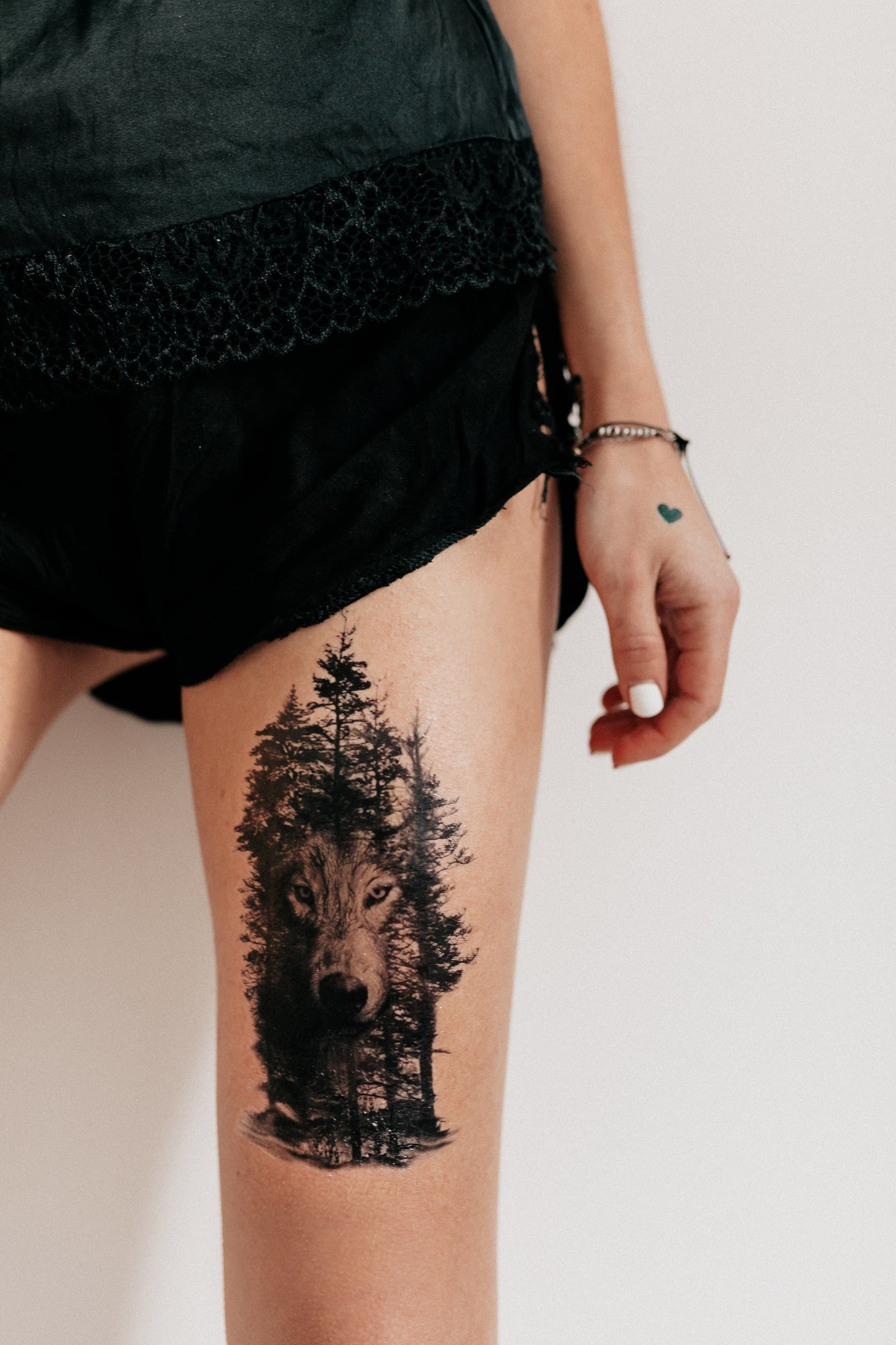 Wolf in the shade of the forest (LL-574) - Tattooshka USA