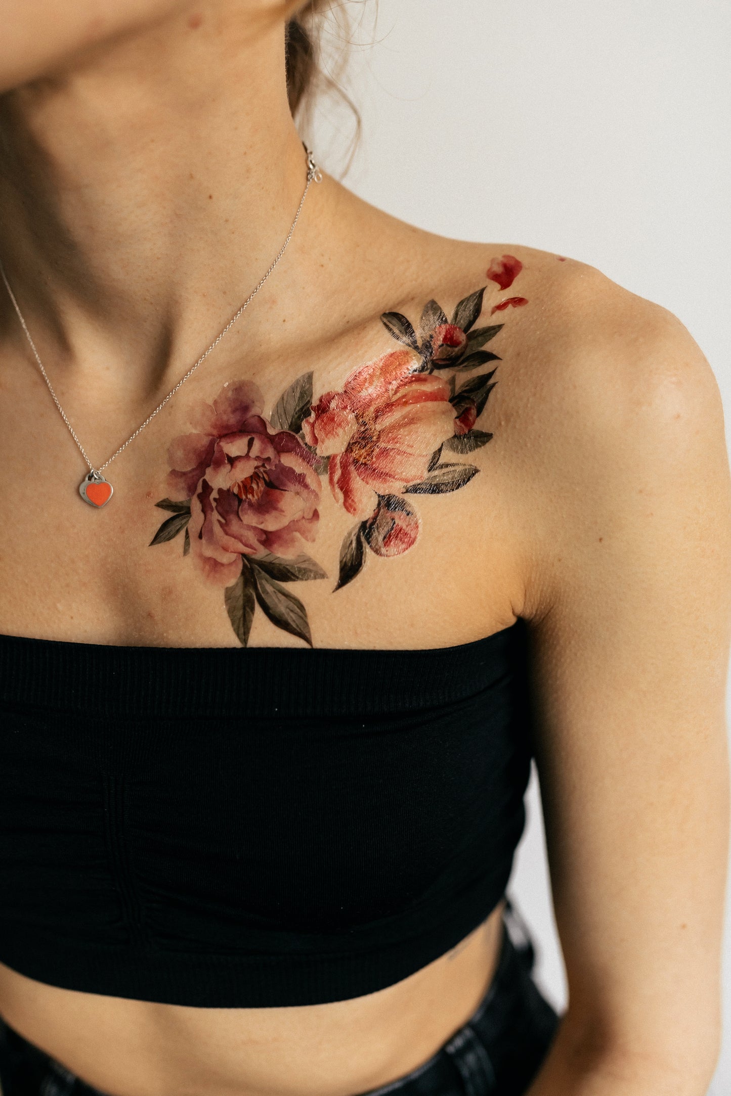 Big watercolor flowers (QC-700) - Tattooshka USA