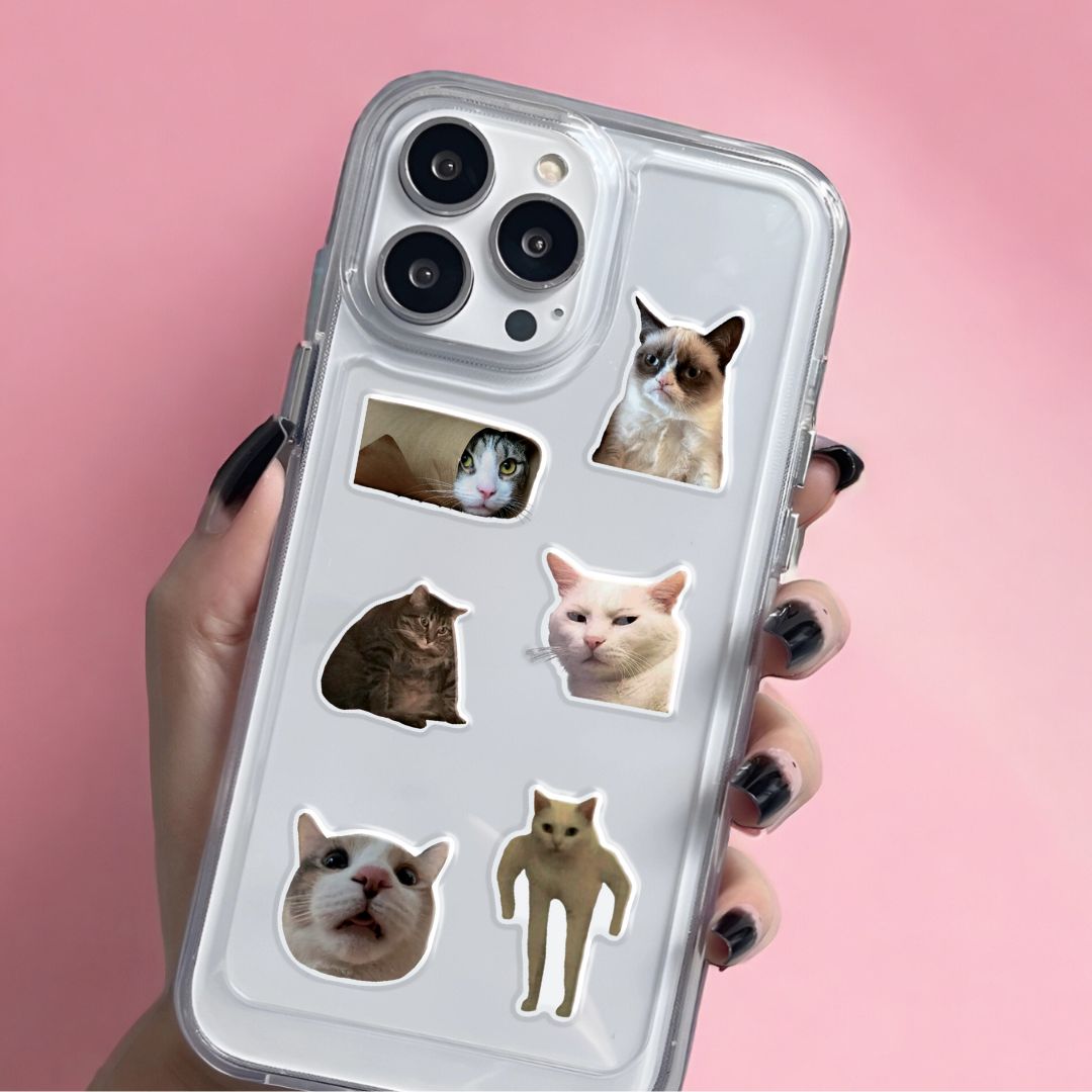 3D stickers "Cats mood memes". Set of 12 stickers (SB-56) - Tattooshka USA