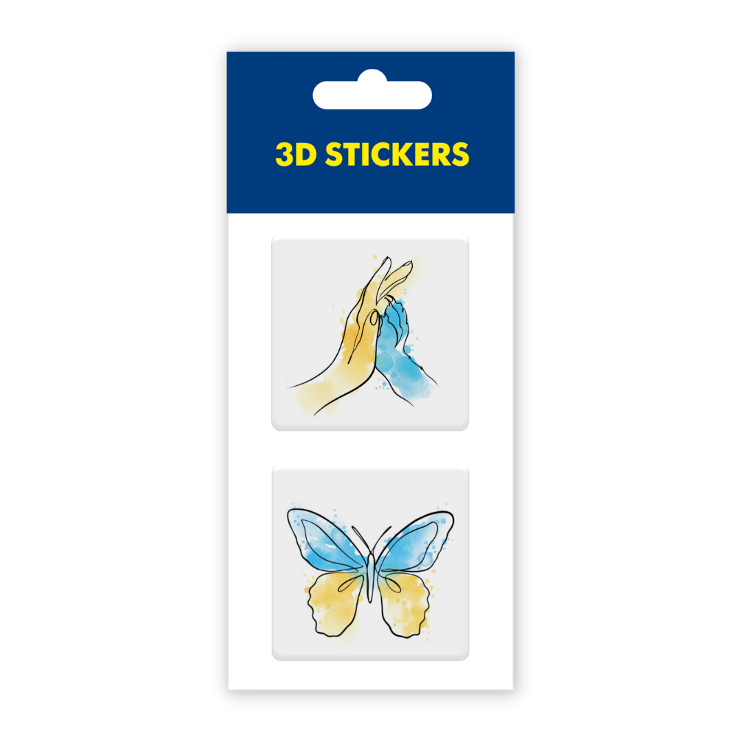 3D stickers "Butterfly" (SM-04) - Tattooshka USA