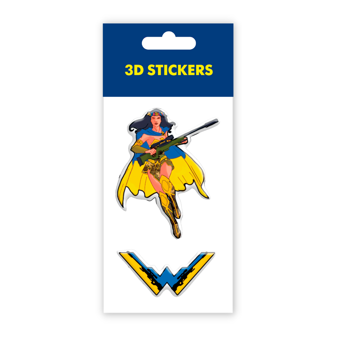 3D stickers "Ukrainian girl" (SM-17) - Tattooshka USA