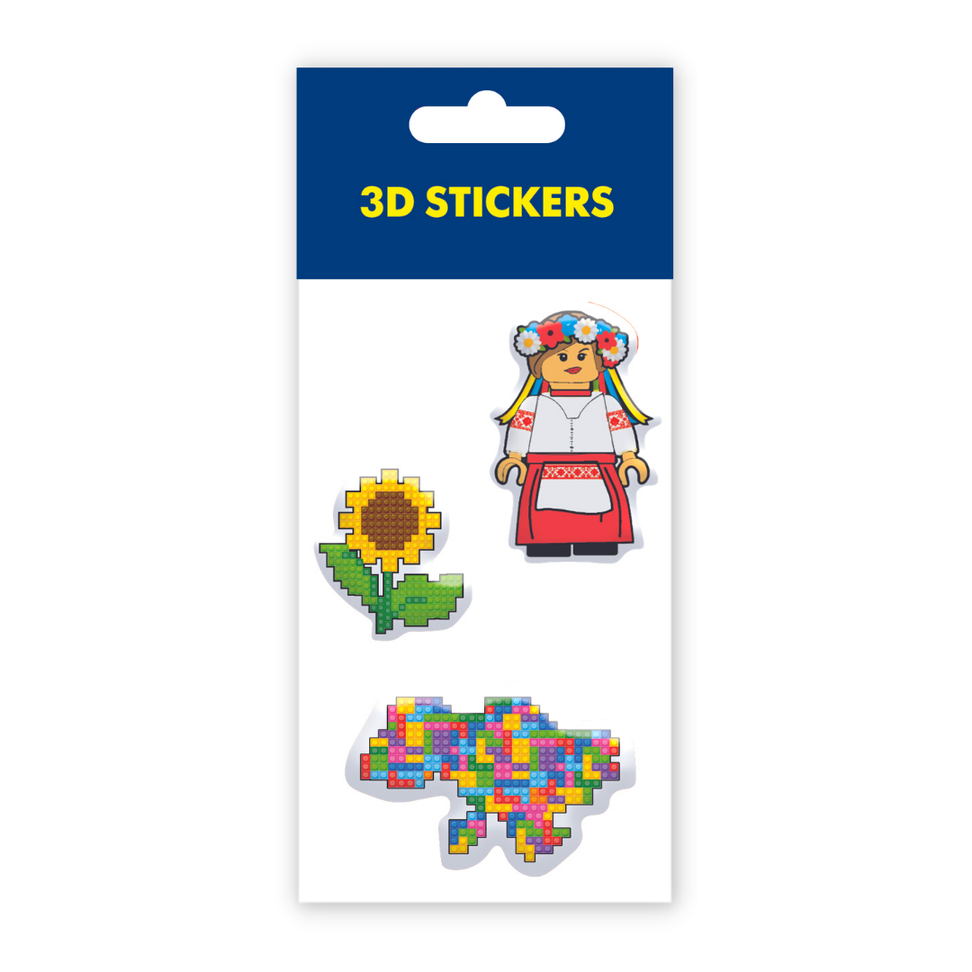 3D sticker "Cossack girl" (SM-19) - Tattooshka USA