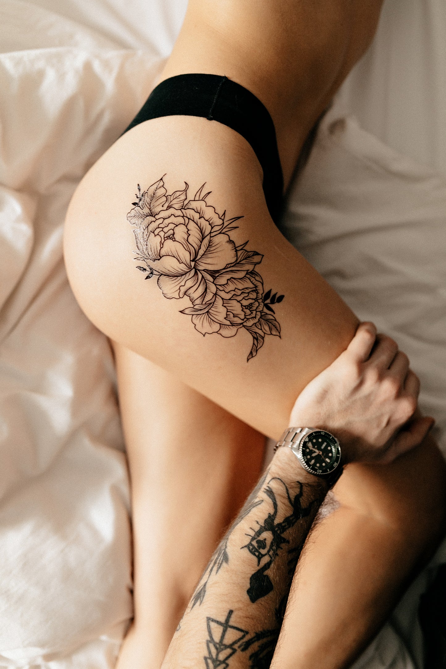 Double peony (TH-176) - Tattooshka USA
