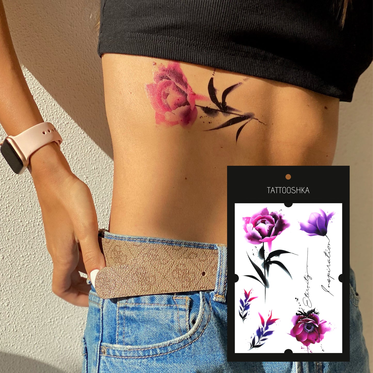 Elegant rose (TH-721) - Tattooshka USA