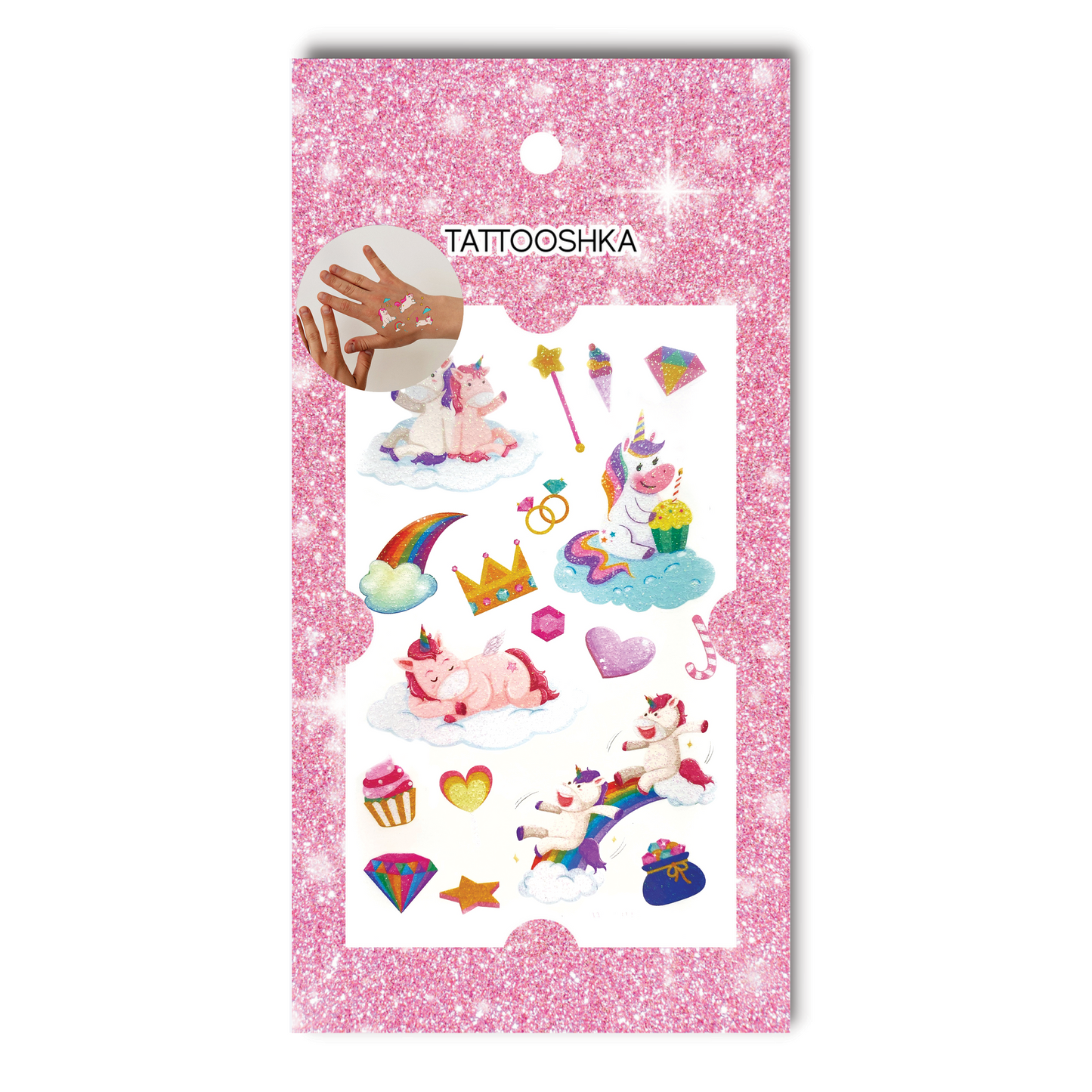 Unicorns with sparkles (GB-E044) - Tattooshka USA