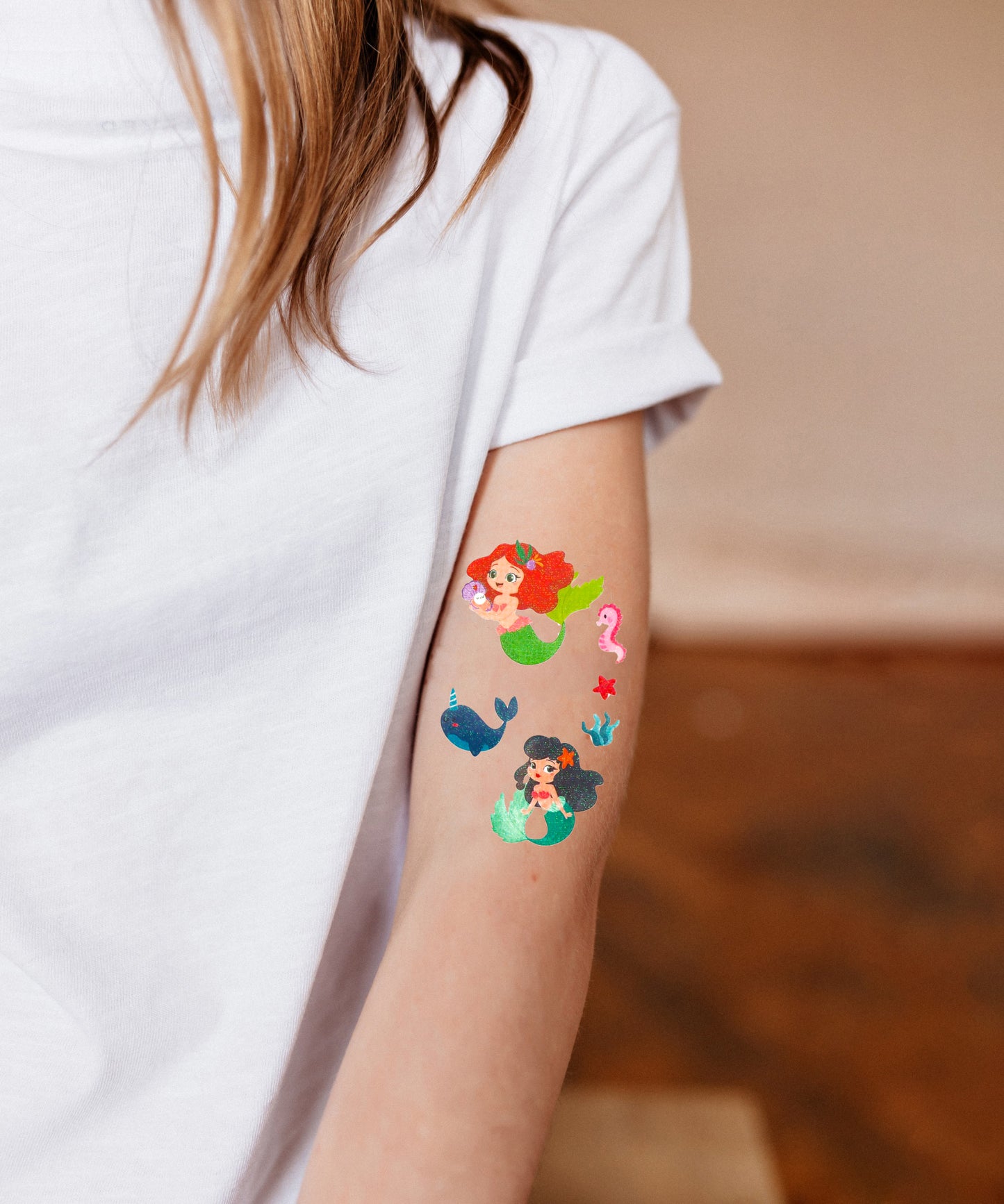 Mermaids with sequins (GB-E046) - Tattooshka USA
