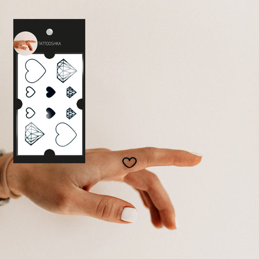 Hearts and diamonds (AN-075) - Tattooshka USA