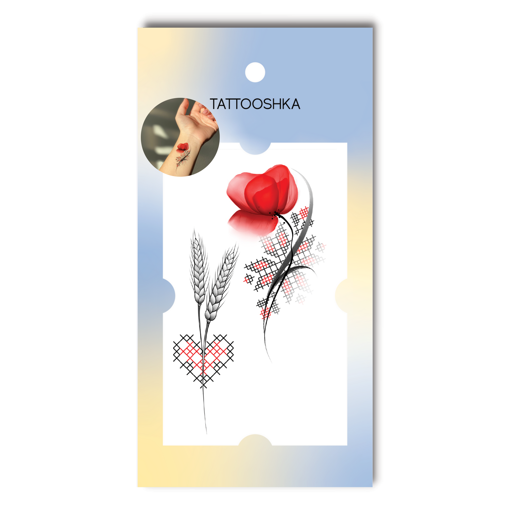 Ukrainian poppy with embroidery (L-56) - Tattooshka USA