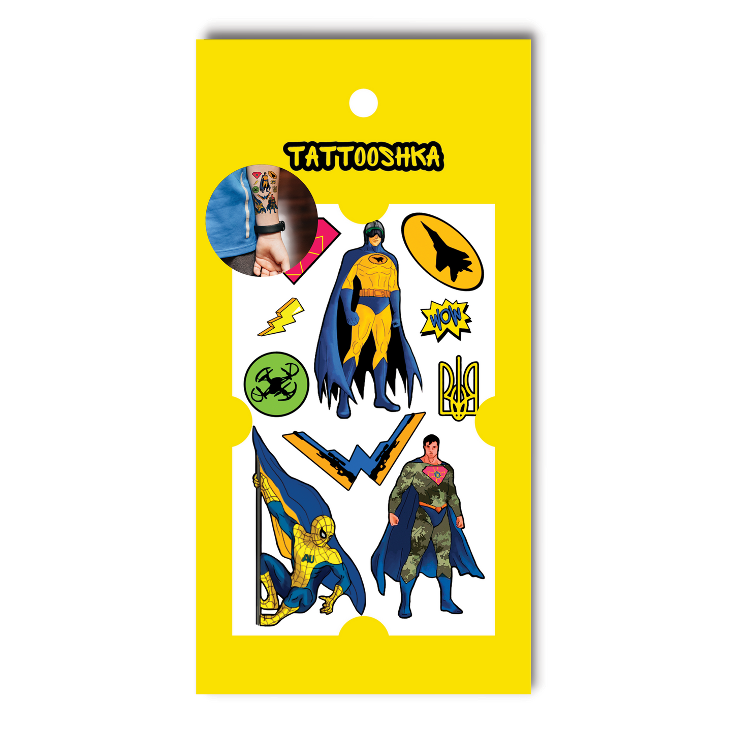 Superheroes mini (L-60) - Tattooshka USA