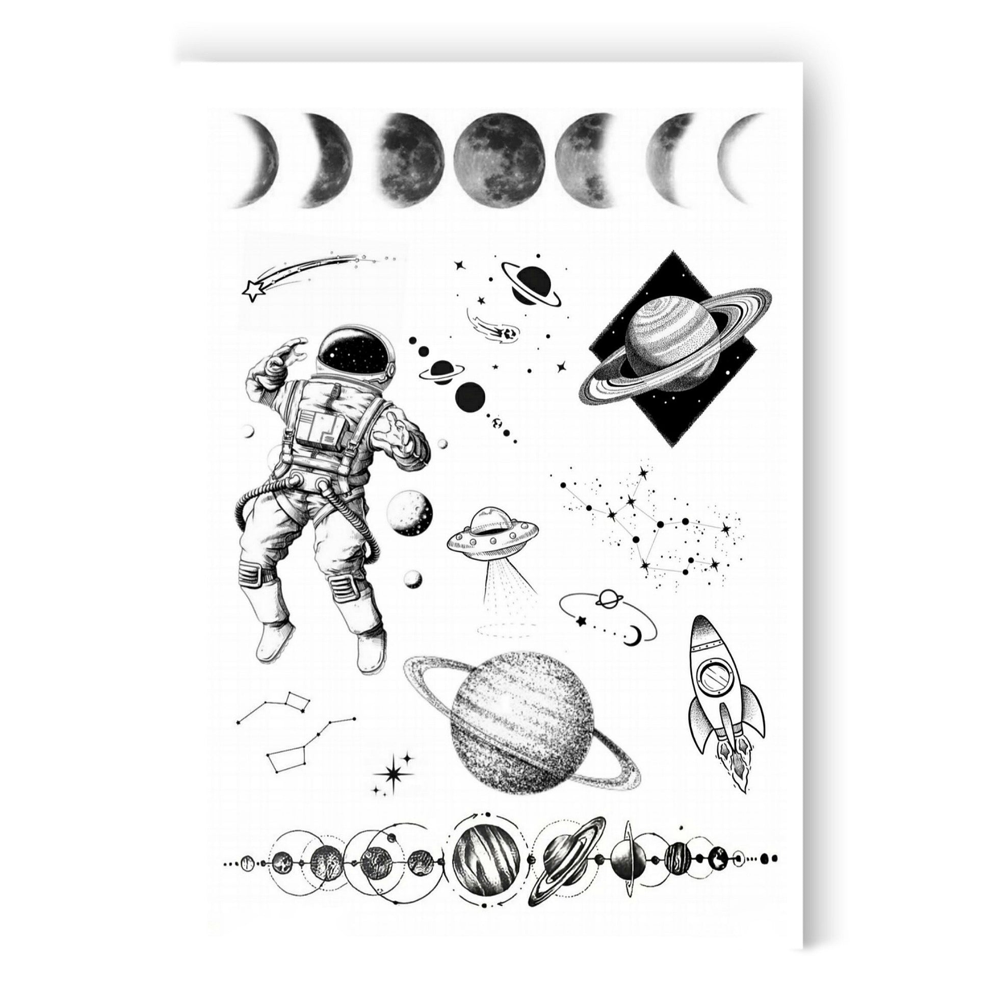 Space and planets (LB-108) - Tattooshka USA