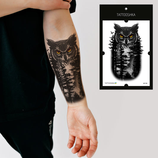 Owl in the forest (LB-159) - Tattooshka USA