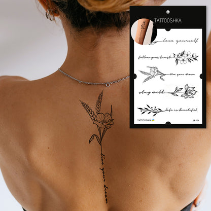 Twigs with phrases (LB-173) - Tattooshka USA