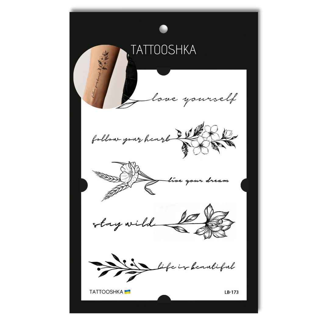 Twigs with phrases (LB-173) - Tattooshka USA