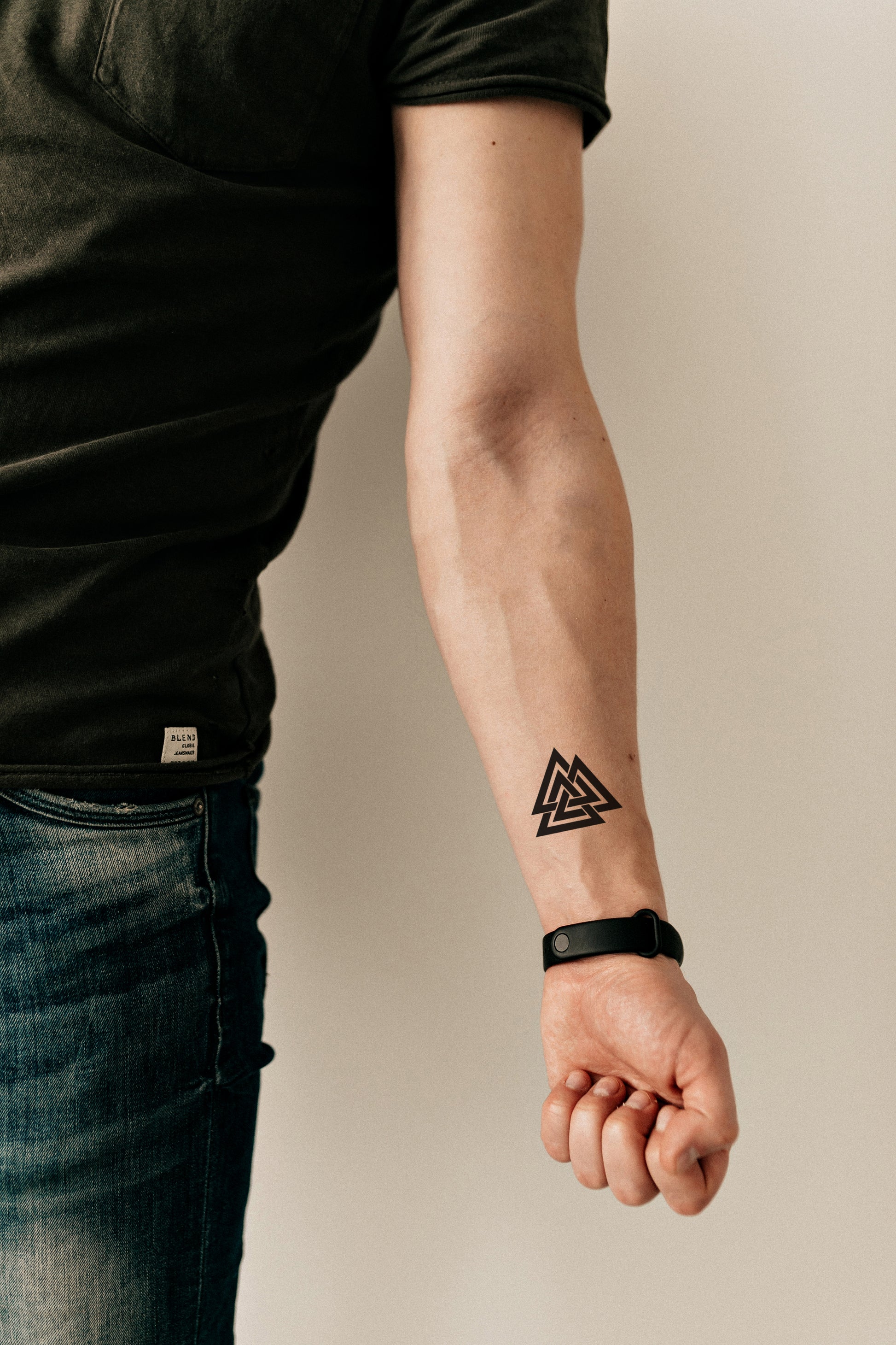 Valknut and runes (LB-183) - Tattooshka USA