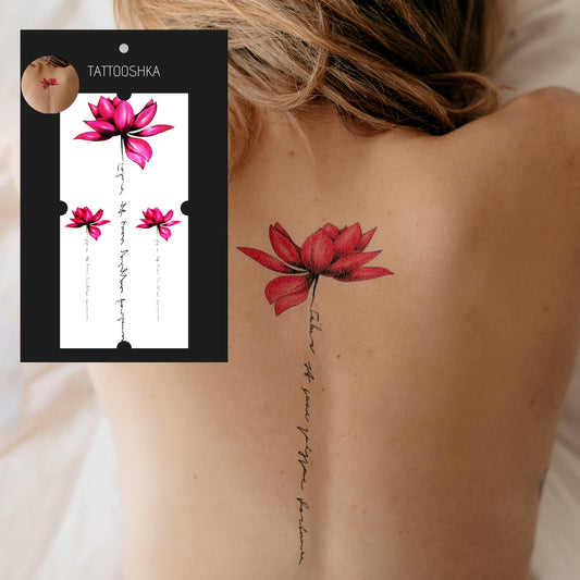 Colorful lotuses (RX-656) - Tattooshka USA