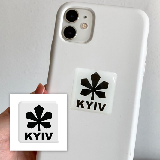 3D sticker "Kyiv white" (SX-124) - Tattooshka USA