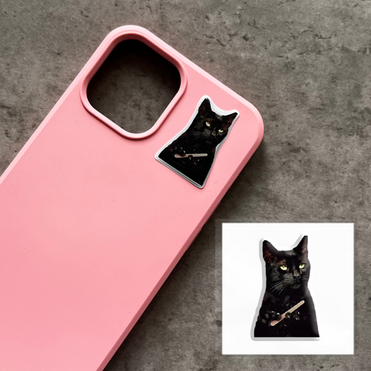 3D sticker "Black cat meme" (SX-133) - Tattooshka USA